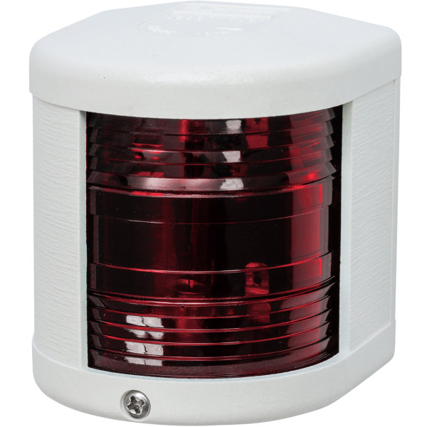 LAMPA NAWIGACYJNA S25 BURTOWA CZERWONA - 12V OBUDOWA BIAŁA