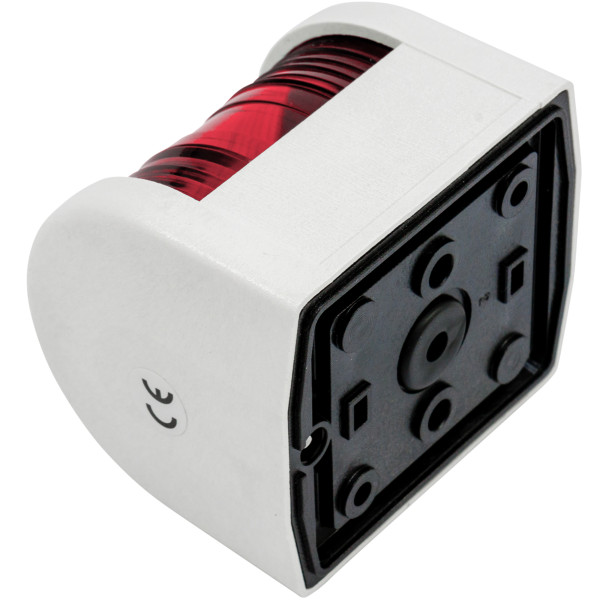 Lampa nawigacyjna S25 burtowa czerwona - 12V obudowa biała — zdjęcie 3