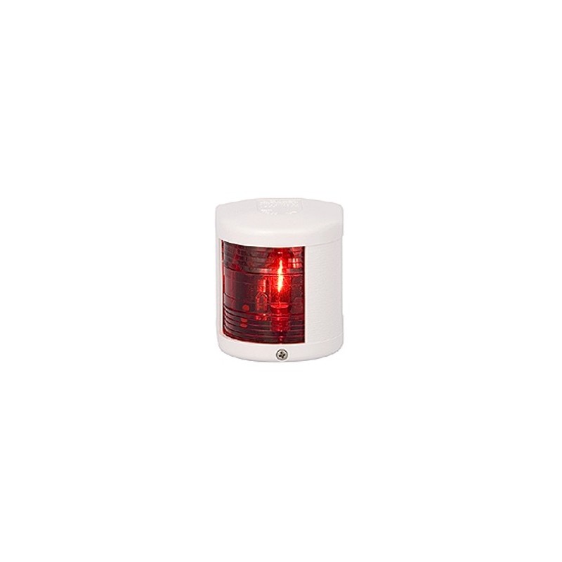 Lampa nawigacyjna S25 burtowa czerwona - 12V obudowa biała — zdjęcie 4
