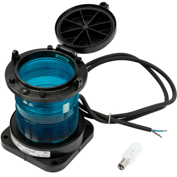 Lampa nawigacyjna S55 zielona 360 - 24V obudowa czarna — zdjęcie 2