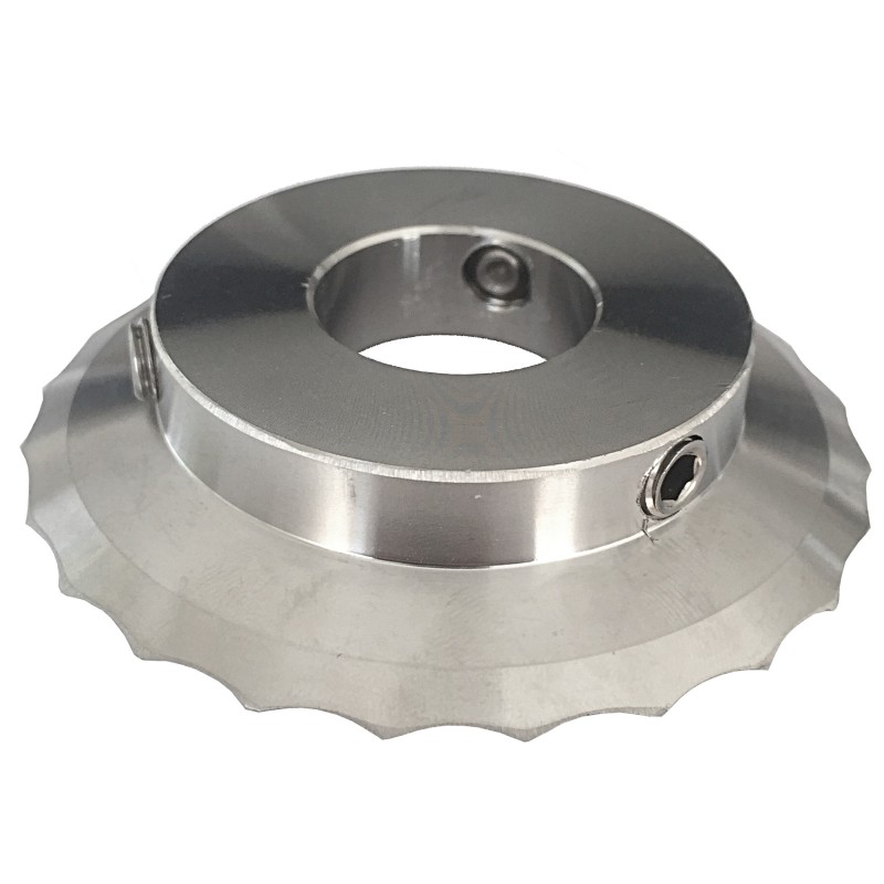 Tarcza na wał do cięcia lin i wodorostów, shaft razor, wał 30MM, S/S — zdjęcie 2