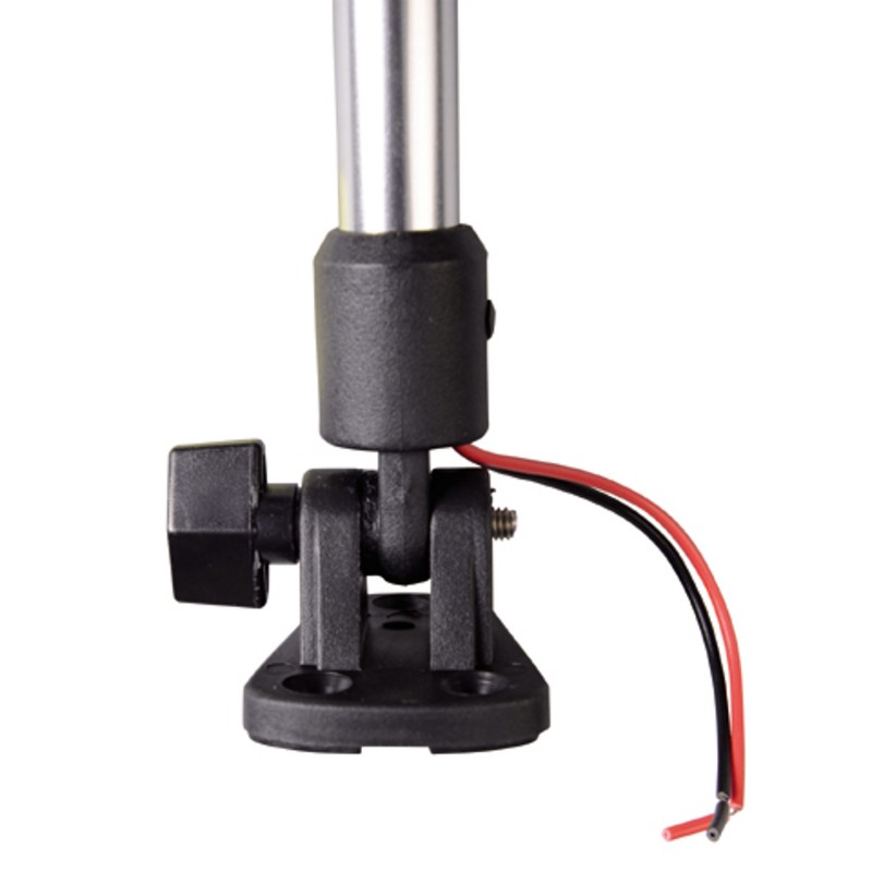 Lampa nawigacyjna na maszcie 61 CM biała 360 kotwiczne LED - 12V obudowa czarna składana — zdjęcie 2