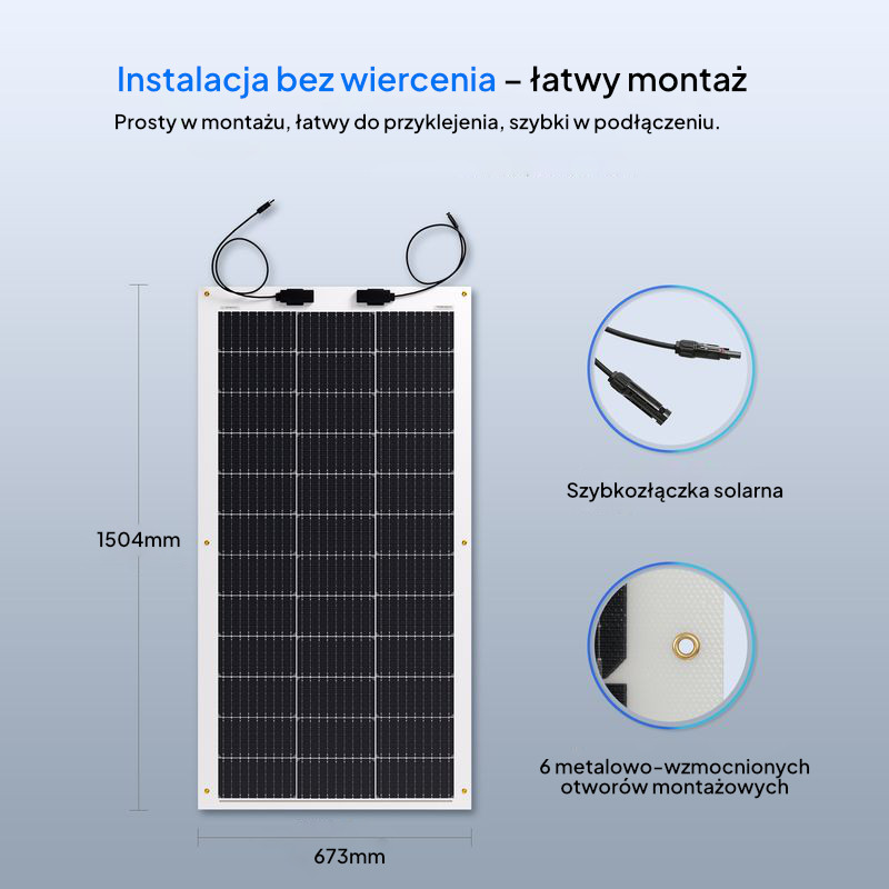 Panel elastyczny Renogy 175W 12V Monokrystaliczny — zdjęcie 2