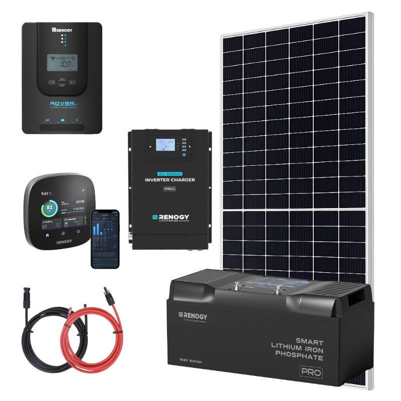 Zestaw solarny 455 W do kampera RENOGY 200Ah 2kW PRO