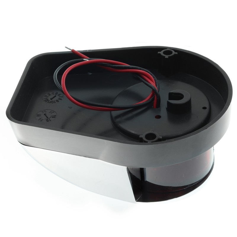 Lampa nawigacyjna dziobowa dwusektorowa LED - 12V obudowa chrom — zdjęcie 2