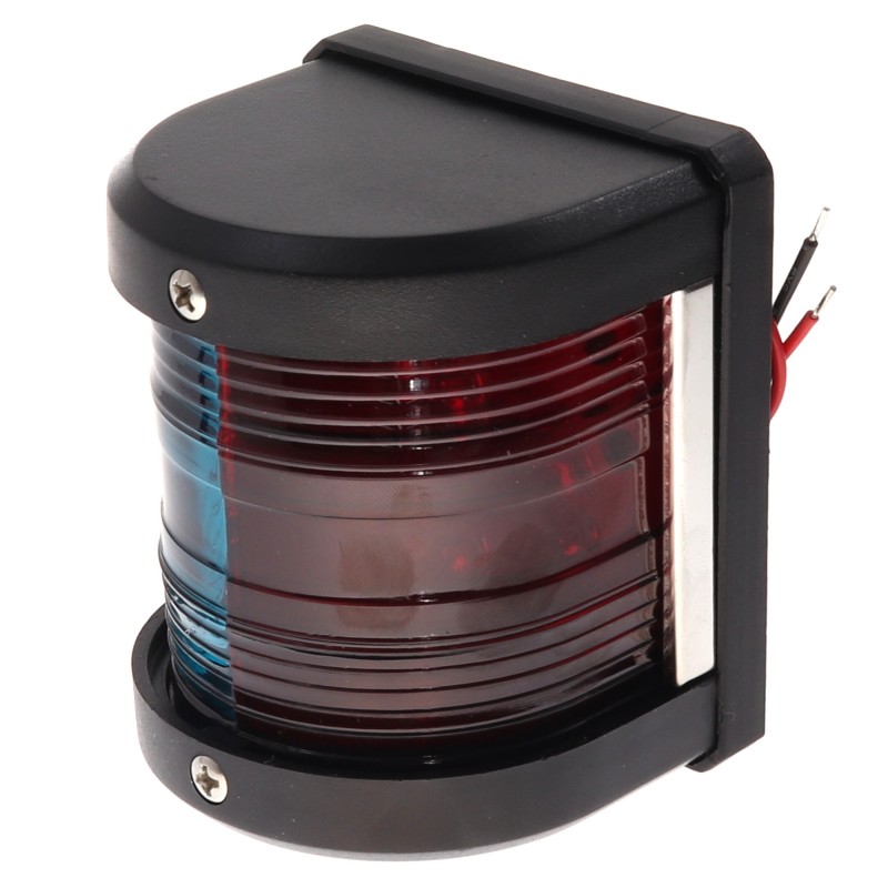 LAMPA NAWIGACYJNA DZIOBOWA DWUSEKTOROWA DO 12m LED - 12V CLASSIC OBUDOWA CZARNA — zdjęcie 2