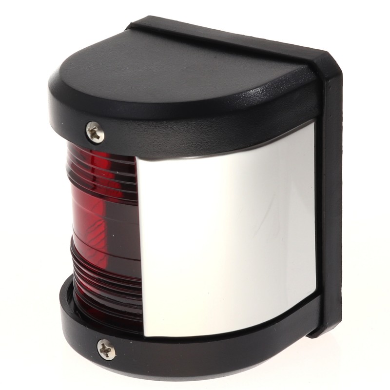 LAMPA NAWIGACYJNA BURTOWA CZERWONA DO 12m LED - 12V CLASSIC OBUDOWA CZARNA — zdjęcie 2