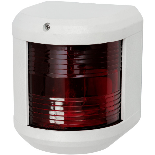 LAMPA NAWIGACYJNA S41 BURTOWA CZERWONA - 12V OBUDOWA BIAŁA