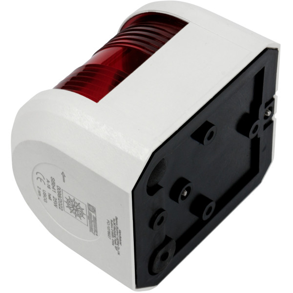 Lampa nawigacyjna S41 burtowa czerwona - 12V obudowa biała — zdjęcie 3