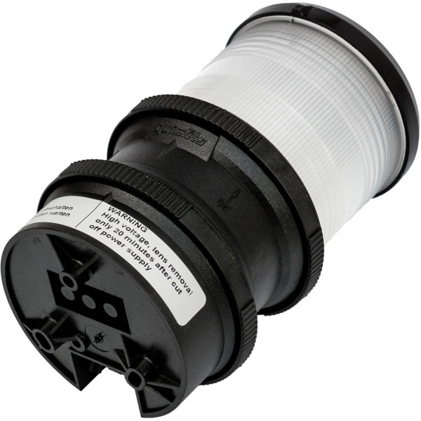 Lampa nawigacyjna S40 biała 360 stroboskopowa xenon - 12/24V quickfits obudowa czarna — zdjęcie 3
