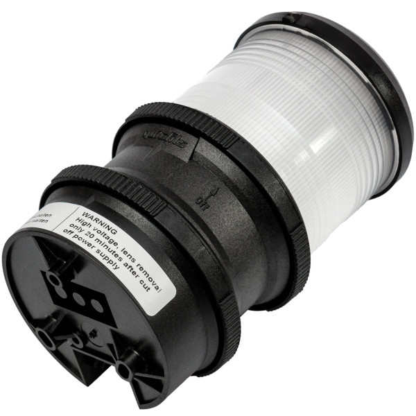 Lampa nawigacyjna S40 biała 360 kotwiczna + stroboskopowa - 12V quickfits obudowa czarna — zdjęcie 2