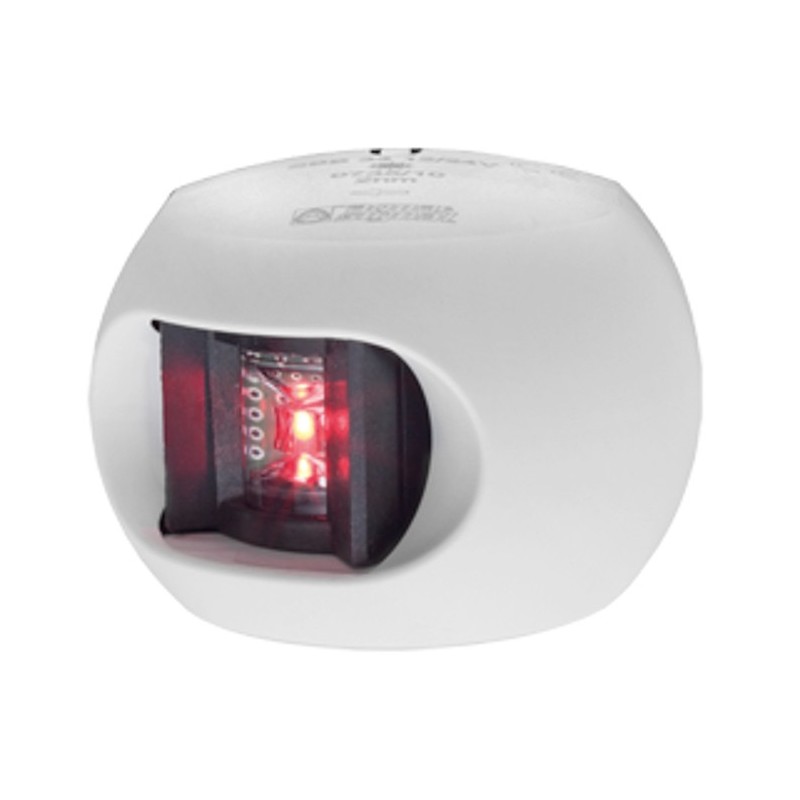 LAMPA NAWIGACYJNA S34 BURTOWA CZERWONA LED - 12/24V OBUDOWA BIAŁA