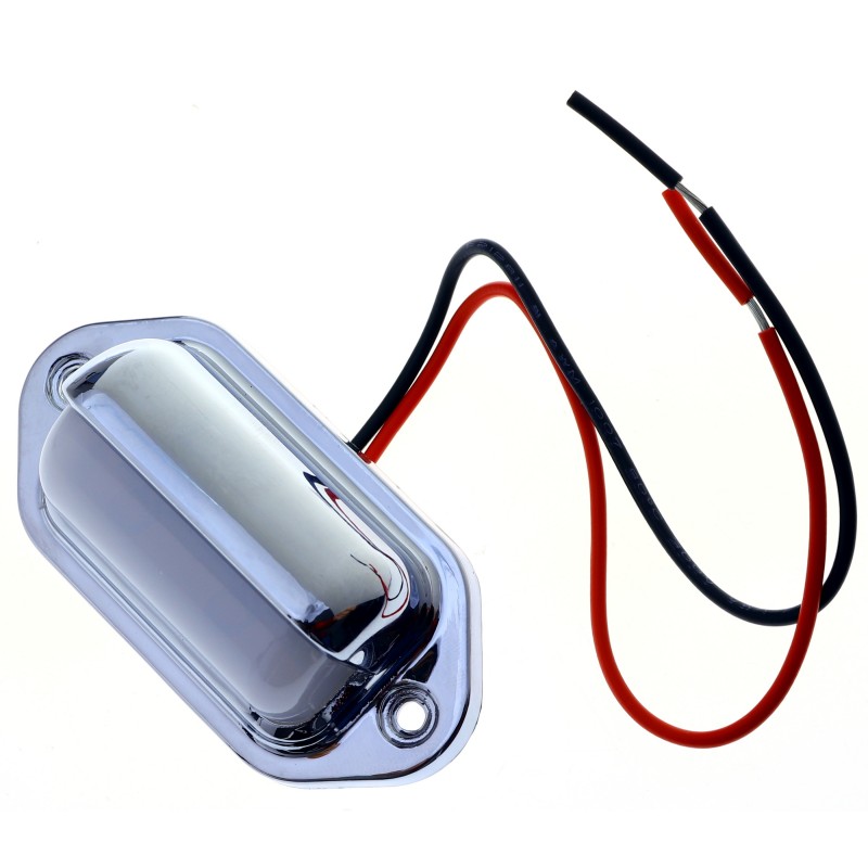 Lampka LED companion way chromowana, 12V, L66, W33MM, kolor niebieski — zdjęcie 2