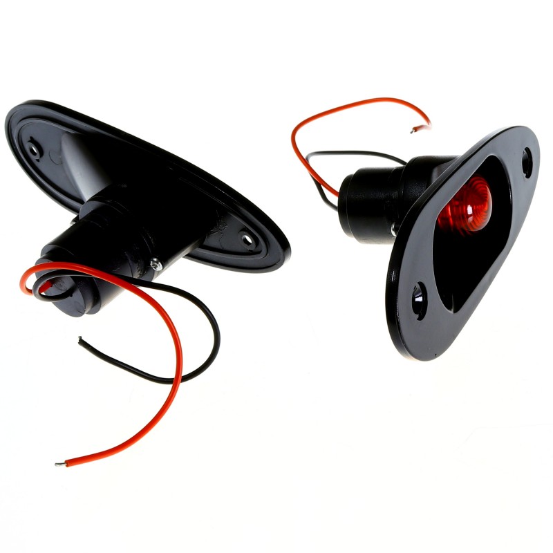 Zestaw lamp nawigacyjnych burtowych czerwona i zielona eye LED - 12/24V obudowa czarna — zdjęcie 3