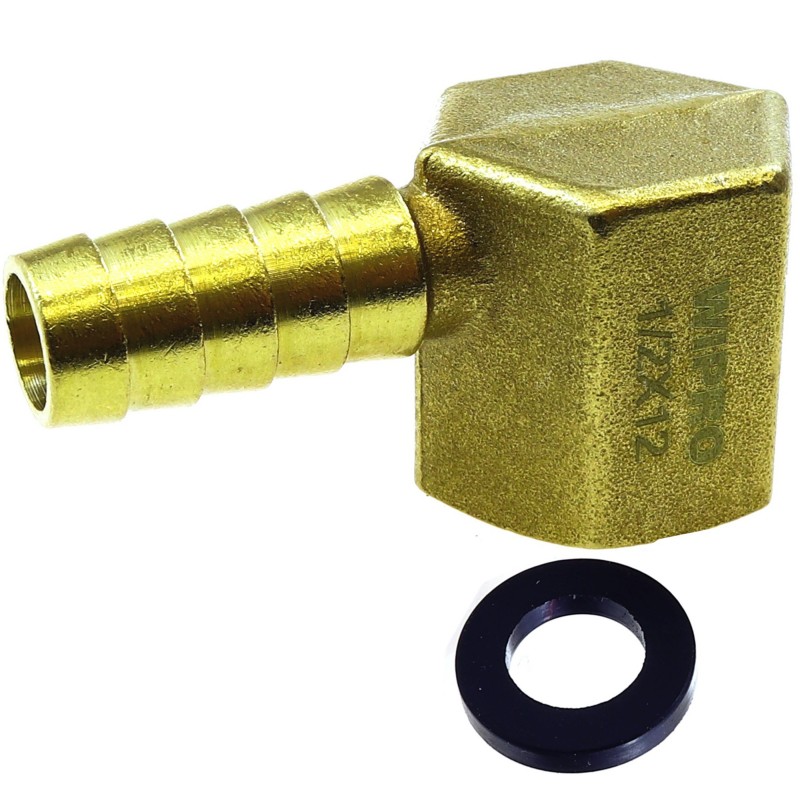 Króciec kolankowy brass 90 F 1/2" X 10MM