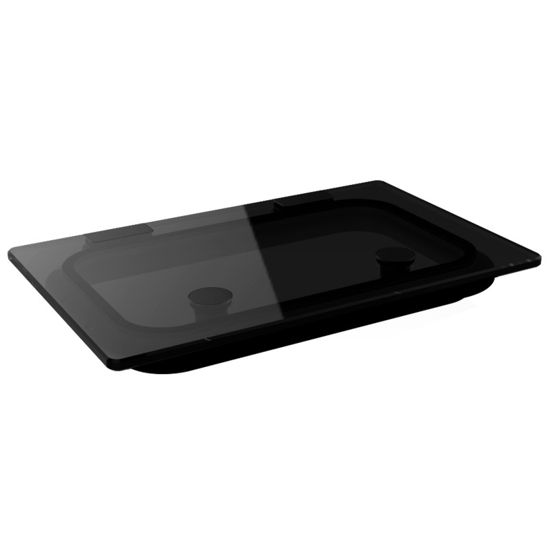 Luk flush GEN.3 20 - F3G - ciemno szara szyba - czarna rama - 417MMX272MM — zdjęcie 3