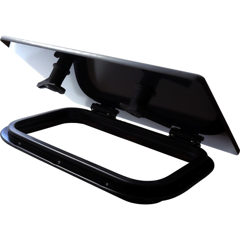 Luk flush GEN.3 20 - F3G - ciemno szara szyba - czarna rama - 417MMX272MM — zdjęcie 4