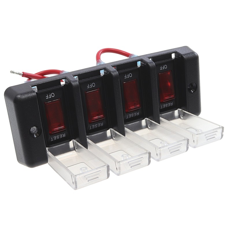 Panel elektryczny 12V, 16A max, 4 RESET/OFF — zdjęcie 2