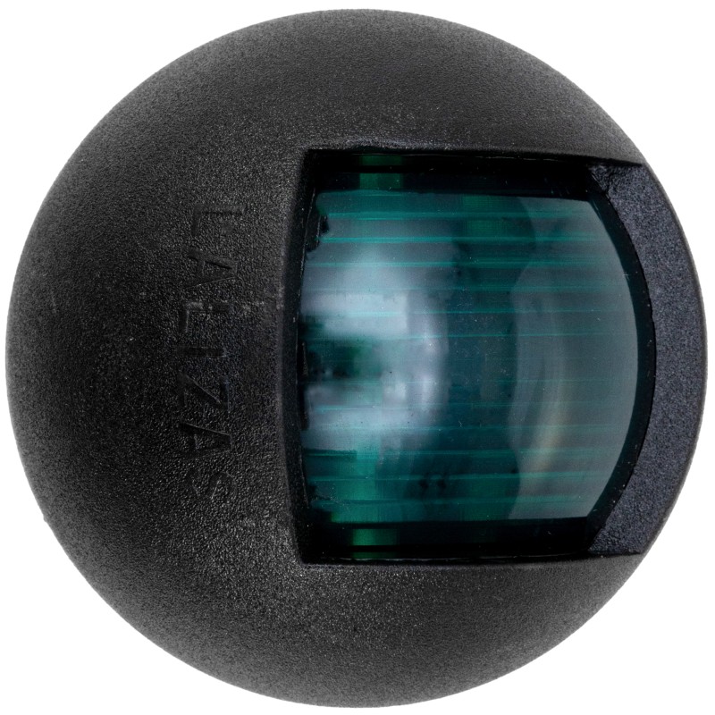 LAMPA NAWIGACYJNA BURTOWA ZIELONA DO 12m - 12V POWER OBUDOWA CZARNA