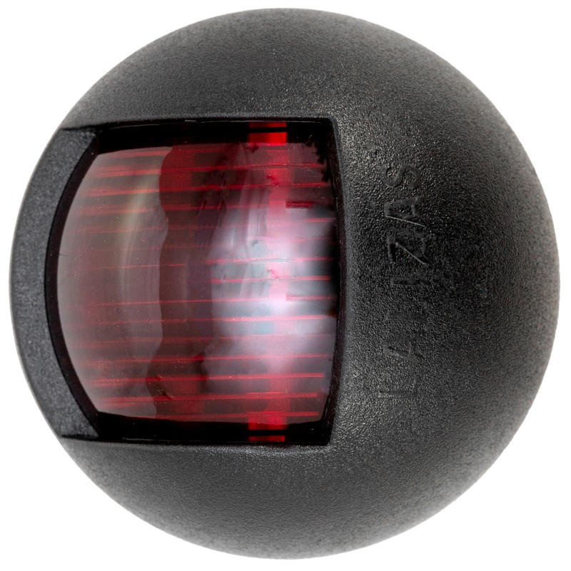 LAMPA NAWIGACYJNA BURTOWA CZERWONA DO 12m - 12V POWER OBUDOWA CZARNA