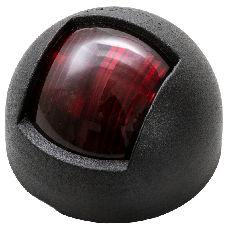 LAMPA NAWIGACYJNA BURTOWA CZERWONA DO 12m - 12V POWER OBUDOWA CZARNA — zdjęcie 2