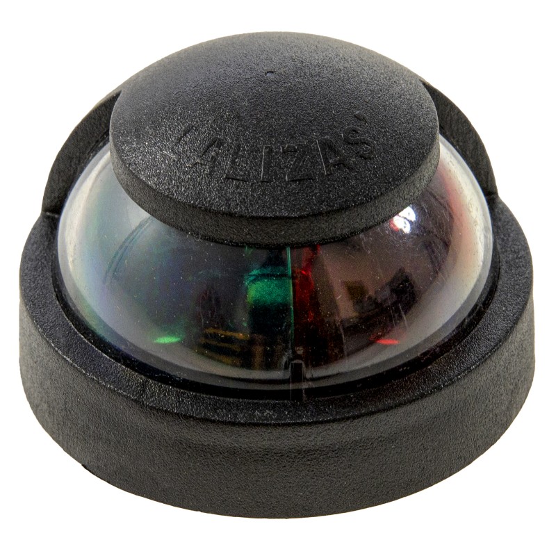 LAMPA NAWIGACYJNA DZIOBOWA DWUSEKTOROWA DO 12m - 12V POWER OBUDOWA CZARNA POZIOMA