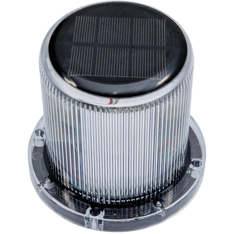 Lampa ostrzegawcza solarna z włącznikiem zmierzchowym, światło białe, AA — zdjęcie 3