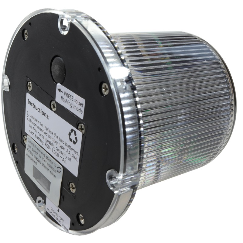 Lampa ostrzegawcza solarna z włącznikiem zmierzchowym, światło białe, AA — zdjęcie 6