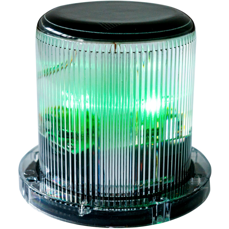 Lampa ostrzegawcza solarna z włącznikiem zmierzchowym, światło zielone, AA — zdjęcie 2