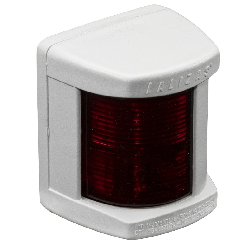 LAMPA NAWIGACYJNA BURTOWA CZERWONA DO 12m - 12V OBUDOWA BIAŁA — zdjęcie 2