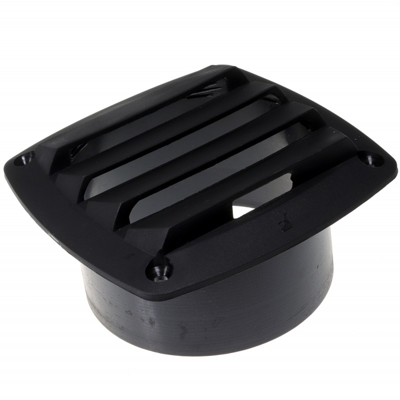KRATKA WENTYLACYJNA 125x125 D100MM CZARNA, KOŁNIERZ — zdjęcie 2