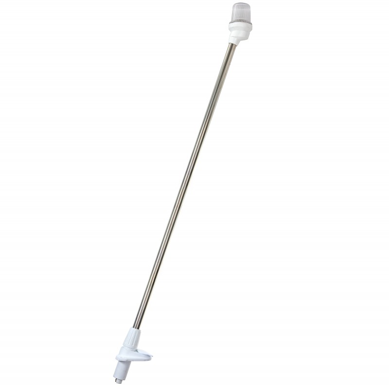 Lampa nawigacyjna na maszcie 105 CM biała 360 kotwiczne - 12V obudowa biała z gniazdem — zdjęcie 2