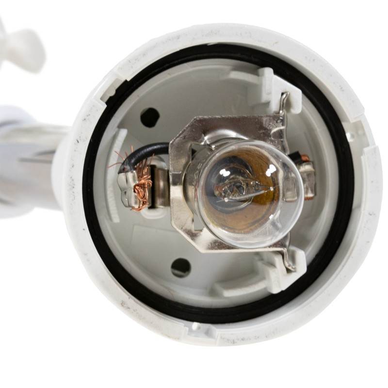 Lampa nawigacyjna na maszcie 105 CM biała 360 kotwiczne - 12V obudowa biała z gniazdem — zdjęcie 4