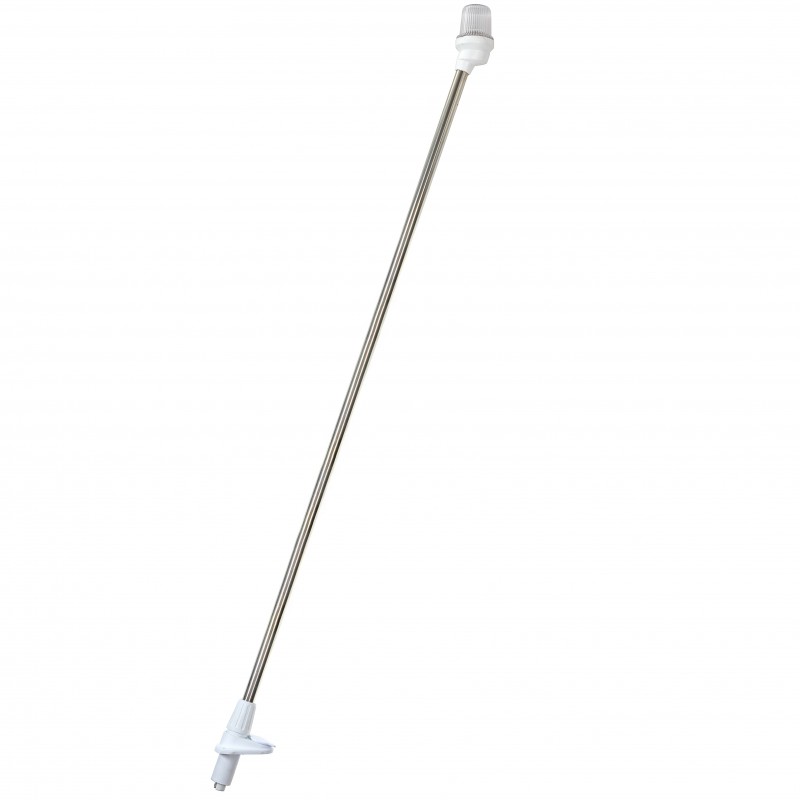 Lampa nawigacyjna na maszcie 130 CM biała 360 kotwiczne - 12V obudowa biała z gniazdem — zdjęcie 3