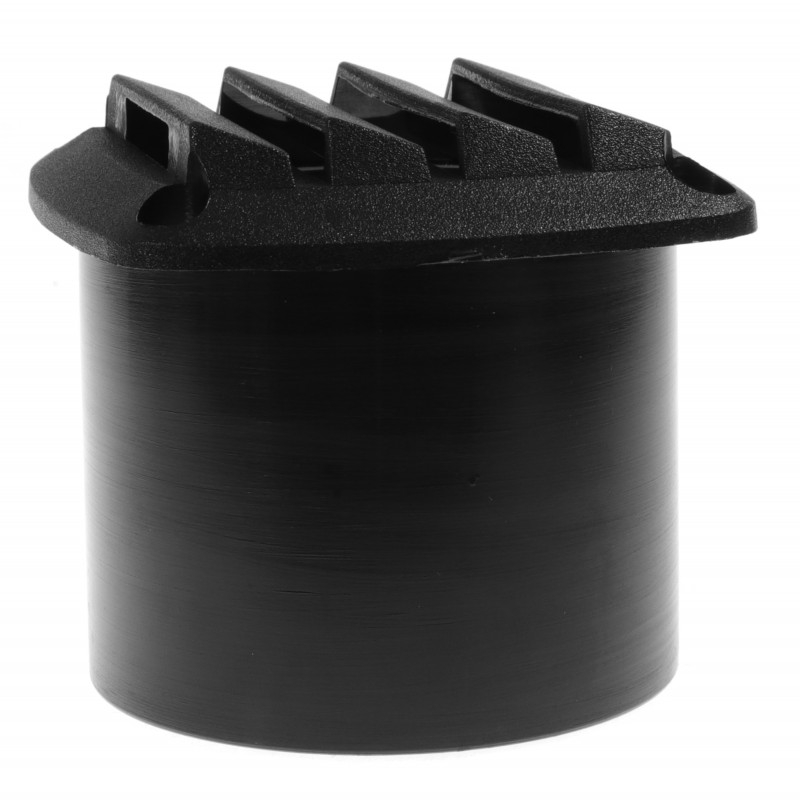 KRATKA WENTYLACYJNA 86x86 D75MM CZARNA KOŁNIERZ — zdjęcie 2