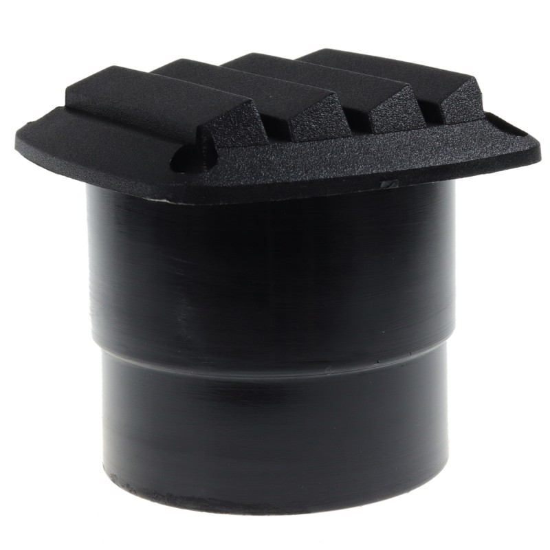 KRATKA WENTYLACYJNA 86x86 D65MM D70MM CZARNA KOŁNIERZ — zdjęcie 2