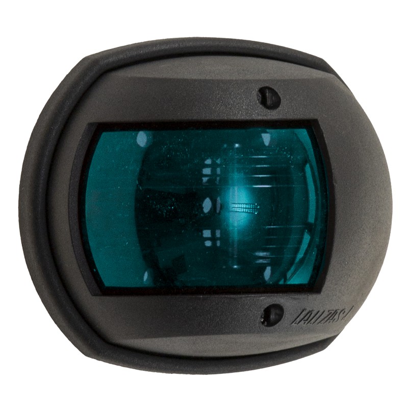 LAMPA NAWIGACYJNA BURTOWA ZIELONA DO 12m - 12V CYCLIC OBUDOWA CZARNA