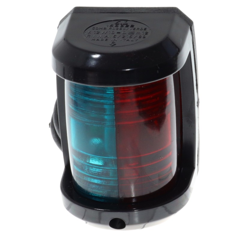 LAMPA NAWIGACYJNA DZIOBOWA DWUSEKTOROWA DO 12m - 12V OBUDOWA CZARNA (X) (W) — zdjęcie 2