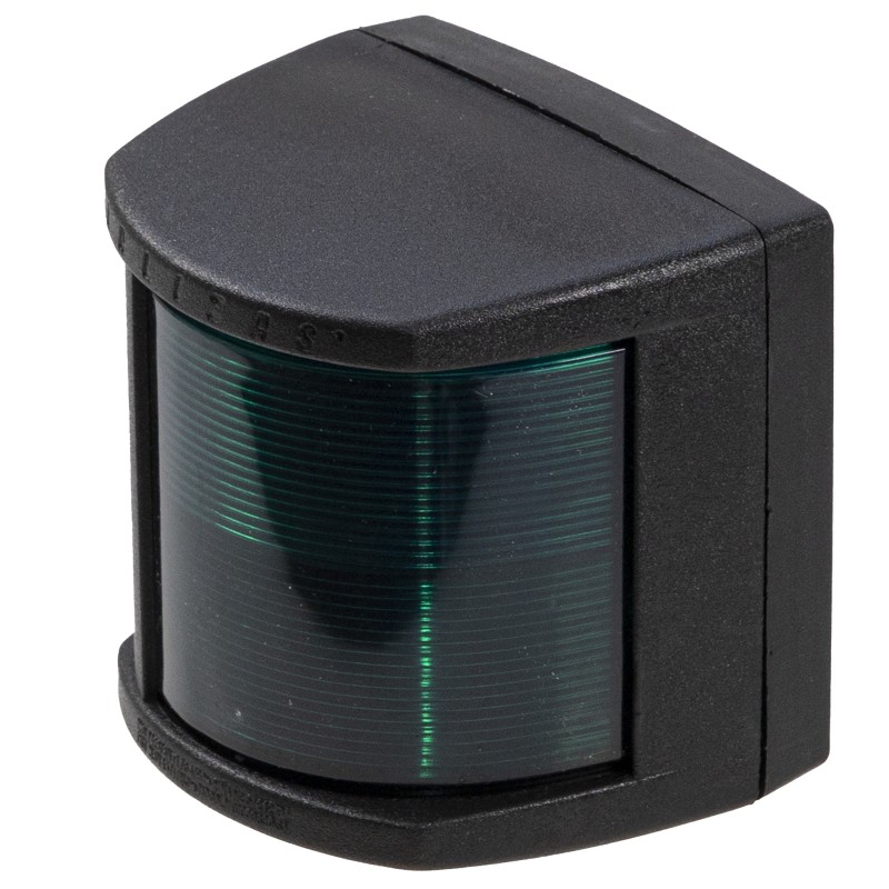 LAMPA NAWIGACYJNA BURTOWA ZIELONA DO 20m - 12V OBUDOWA CZARNA — zdjęcie 2