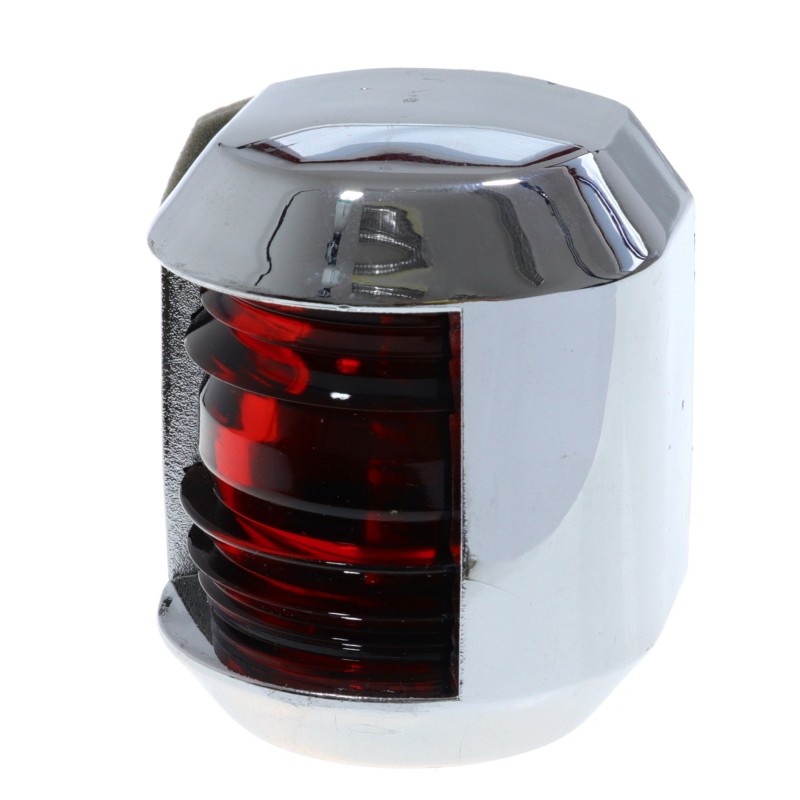 LAMPA NAWIGACYJNA BURTOWA CZERWONA DO 12m - 12V JUNIOR OBUDOWA CHROMOWANA (X) — zdjęcie 2