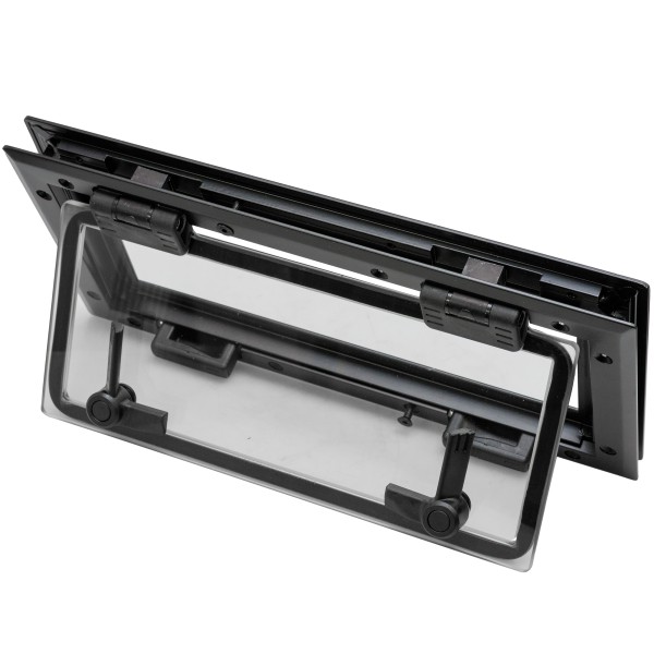 OKNO FLUSH MITRE ROZMIAR 1 - OTWIERANE - CZARNE - PRZEZROCZYSTA SZYBA - 190MMx366MM — zdjęcie 2