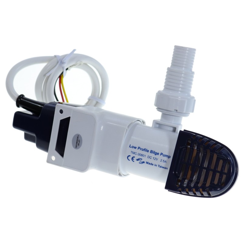 Pompa zęzowa 12V 500GPH D20/25MM low profile 32L/MIN automat — zdjęcie 3