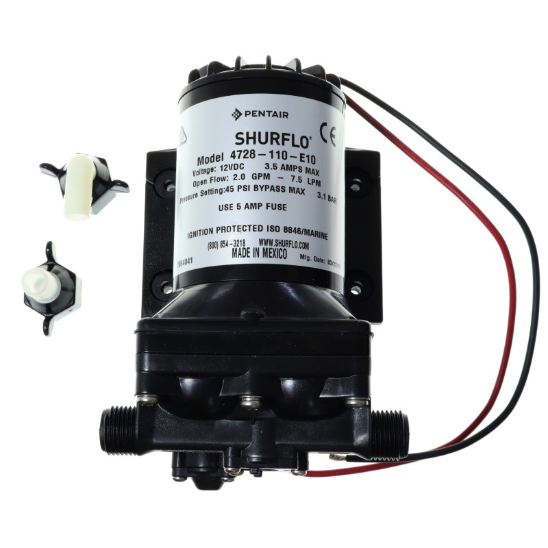 Pompa wody ciśnieniowa 12V 7.5L/MIN 70PSI continous duty cycle bypass — zdjęcie 2