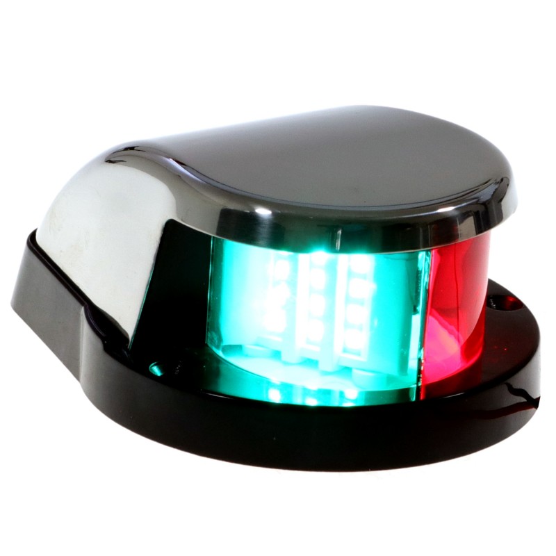 Lampa nawigacyjna dziobowa dwusektorowa LED - 12/24V obudowa stal nierdzewna — zdjęcie 4