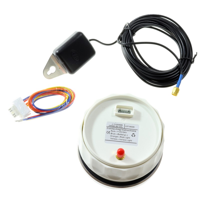 ZEGAR PRĘDKOŚCIOMIERZ GPS 0-60Kn Z ANTENĄ, 12/24V, D85MM, CZARNY, BEZEL SS — zdjęcie 2