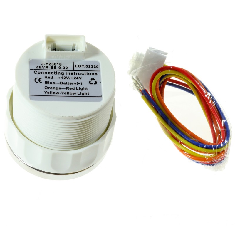 Zegar woltomierz cyfrowy 9-32V, D52MM, czarny, seria V, bezel SS — zdjęcie 2