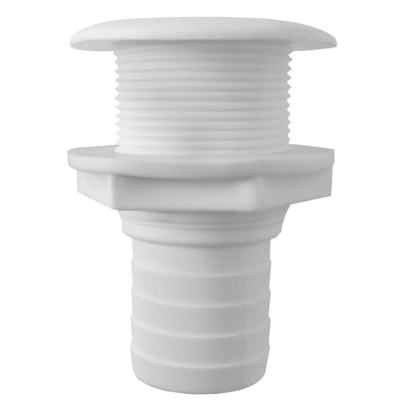 PRZEJŚCIE BURTOWE L94MM, TWORZYWO, BIAŁE, GWINT 1 1/2" KRÓCIEC 38MM