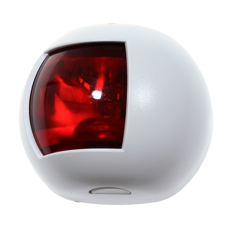 Lampa nawigacyjna burtowa czerwona LED - 12/24V orsa pro, obudowa biała — zdjęcie 2
