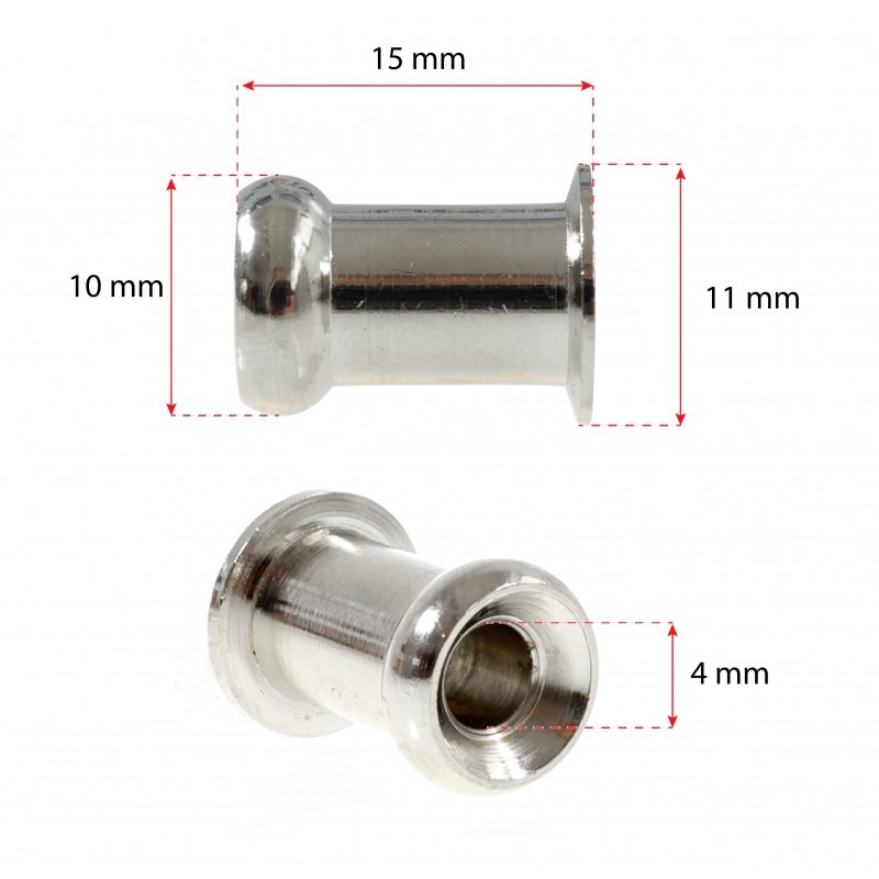 Grzybek do plandeki, 10MM, mosiądz chromowany — zdjęcie 6