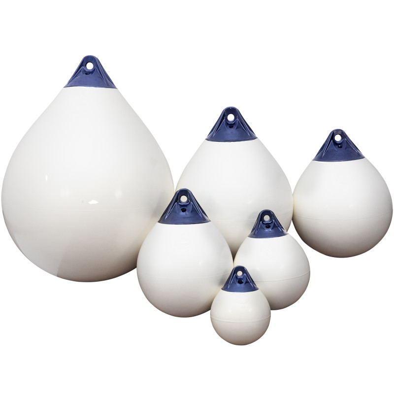 ODBIJACZ POLYFORM A4, KULISTY D55 cm, BIAŁO-GRANATOWY — zdjęcie 4